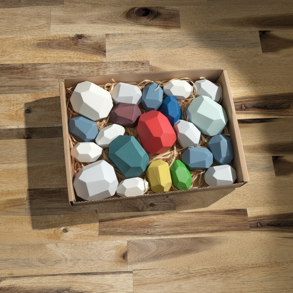 Pierre en bois empilable