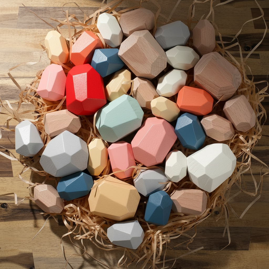 Pierre en bois empilable