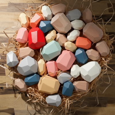 Pierre en bois empilable