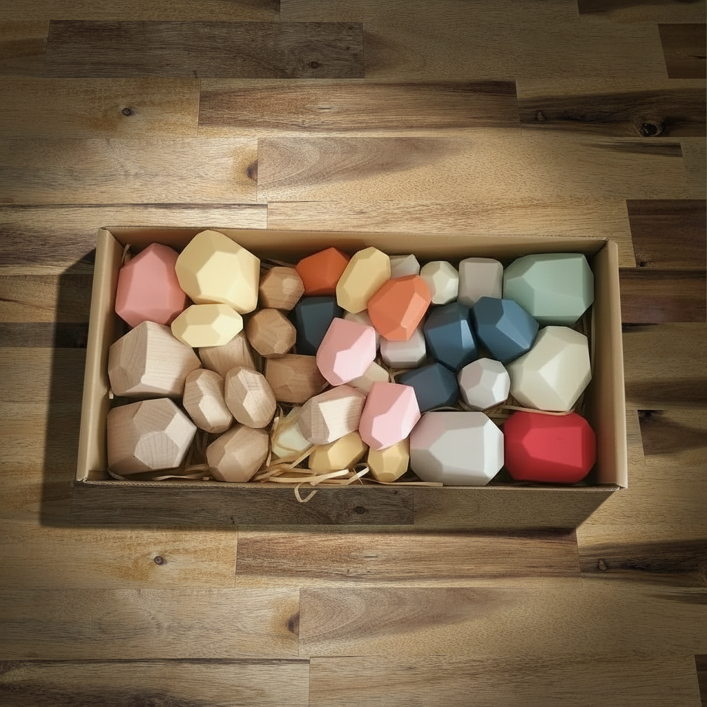 Pierre en bois empilable