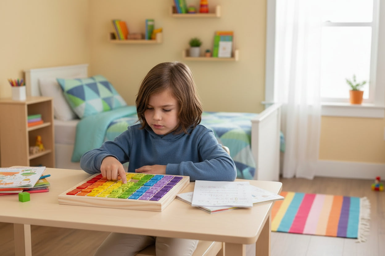 Juguetes educativos de matemáticas de madera Montessori para niños y bebés, tabla de multiplicar del 99, material didáctico para aritmética.