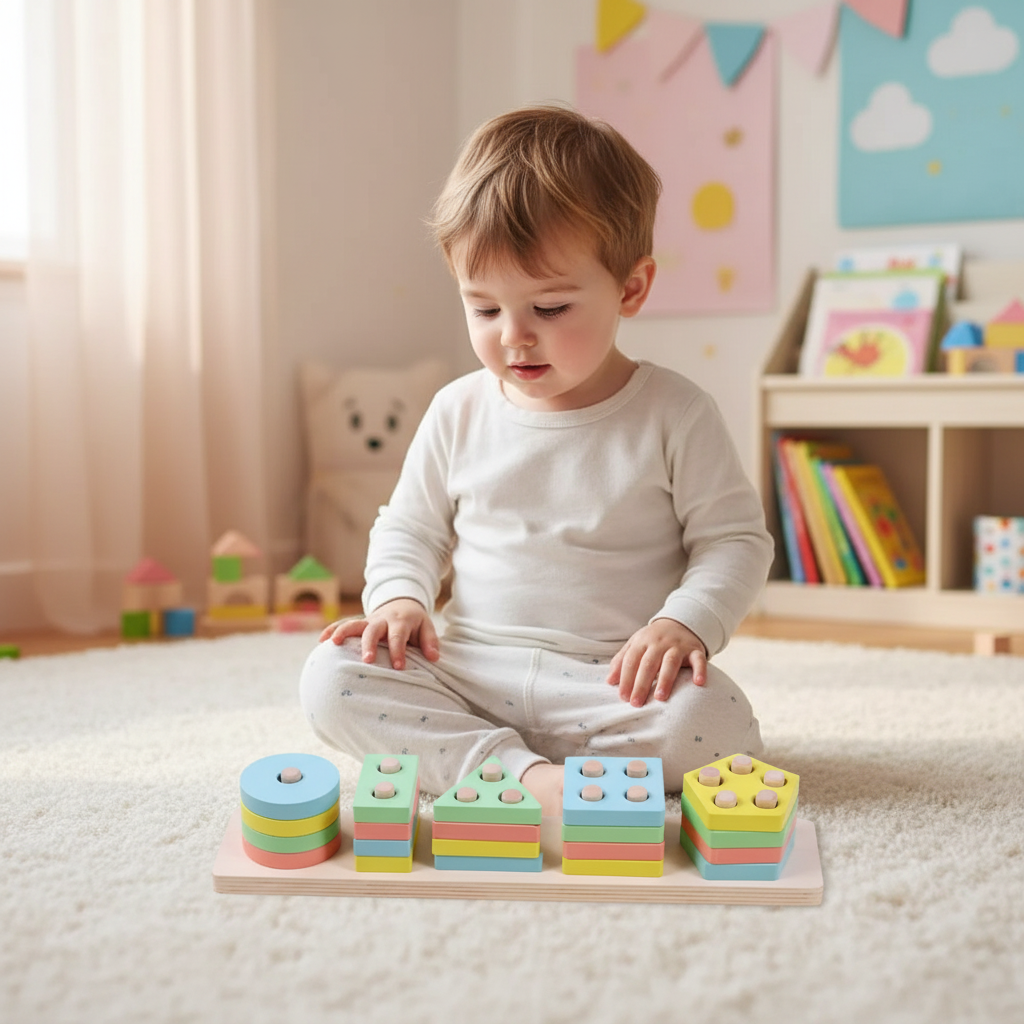 Jouets d'emboîtement en bois